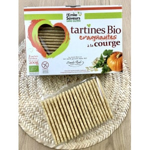 Tartines à la courge sans gluten et bio