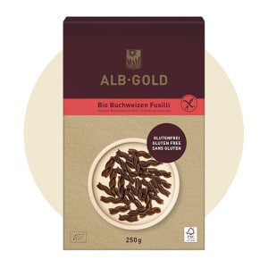Paquet de pâtes Fusilli au sarrasin biologique sans gluten