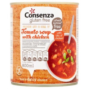 Soupe à la tomate sans gluten