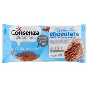 Galettes de riz sans gluten nappées de chocolat