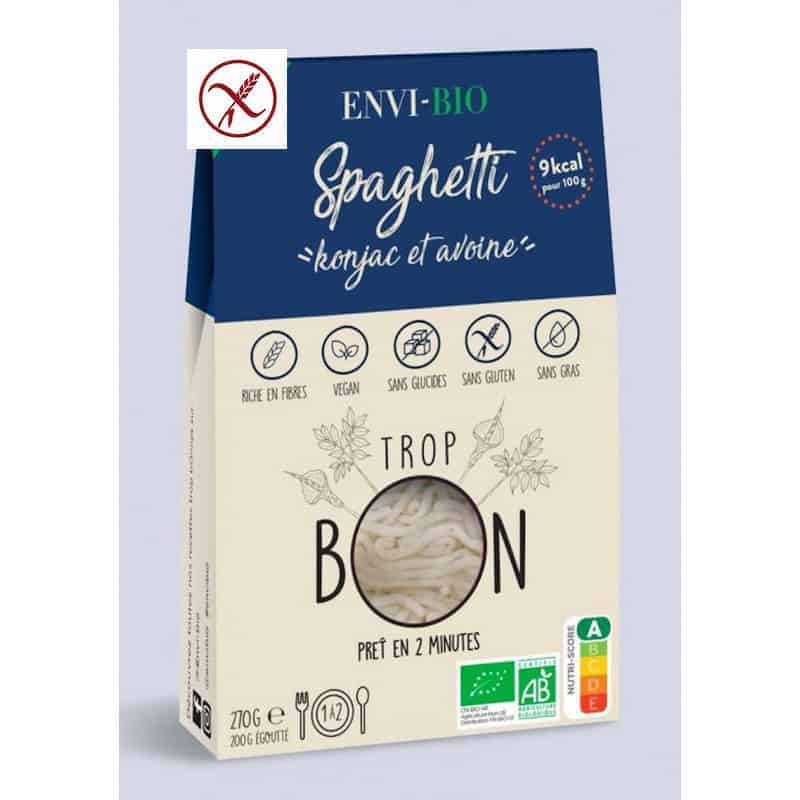 Pâtes Spaghetti bio sans gluten de konjac et d'avoine