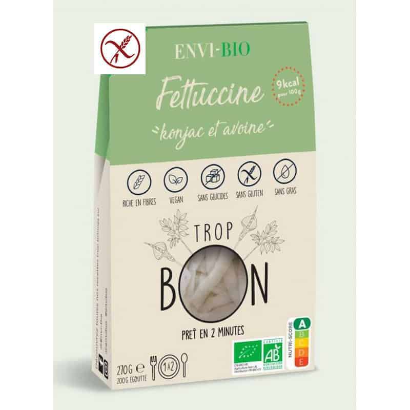 Pâtes Fettuccine de konjac et d'avoine, bio sans gluten