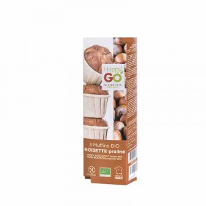 Muffins bio noisette praliné sans gluten Happy Go