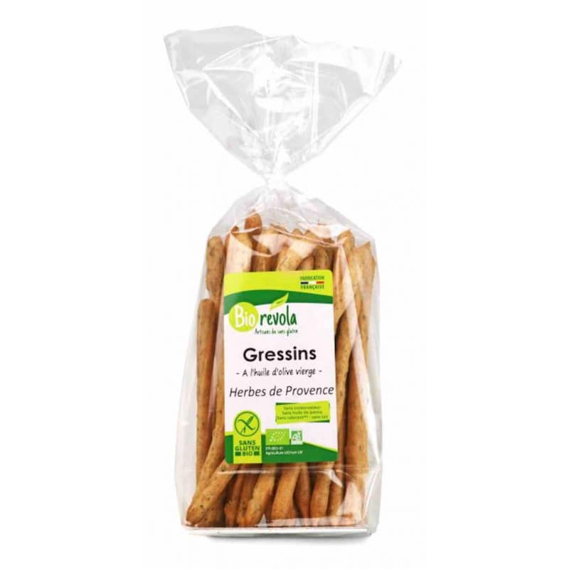 Gressins sans gluten bio herbes de Provence Biorevola