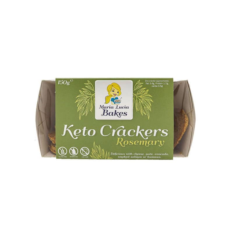 Crackers salés au romarin keto et sans gluten Maria Lucia Bakes