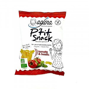 Snack tomate basilic bio et sans gluten - Aglina recto