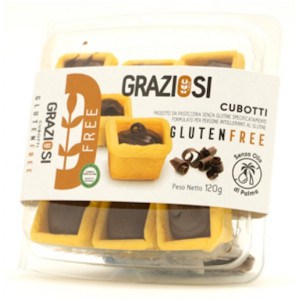 Paquet de Cubotti chocolat noisettes sans gluten - Graziosi
