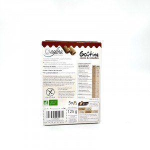 Goutine cacao et noisettes bio et sans gluten - Aglina verso