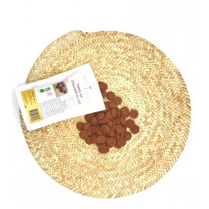 Palets de chocolat au lait bio sans gluten Gojo sachet ouvert