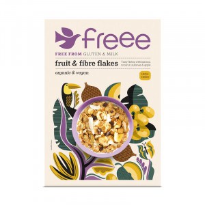 Paquet de céréales Flakes sans gluten végane et bio aux fruits Doves Farm