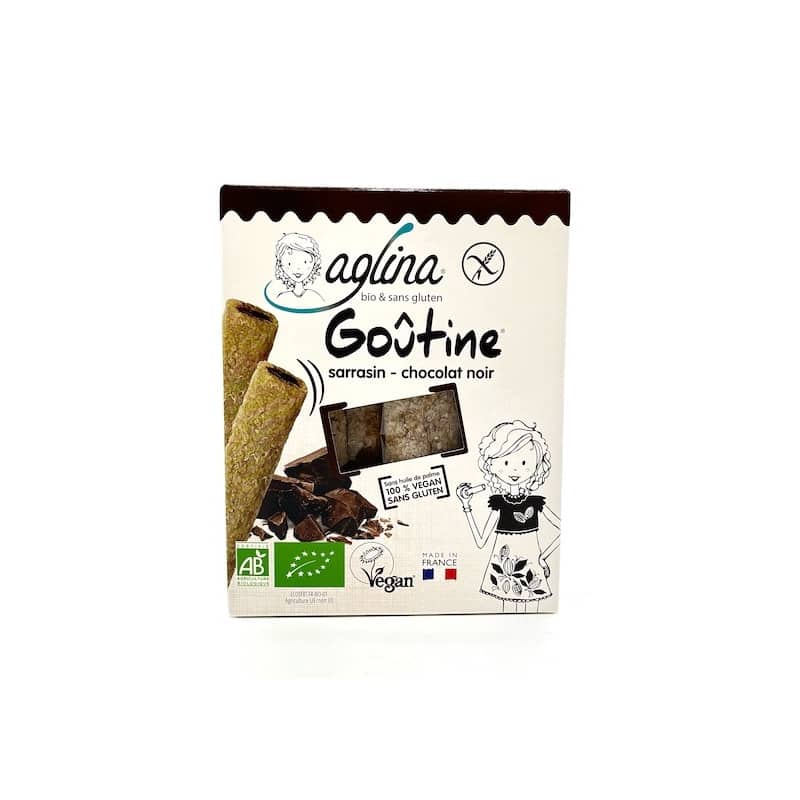 Biscuit au sarrasin fourré au chocolat noir bio et sans gluten