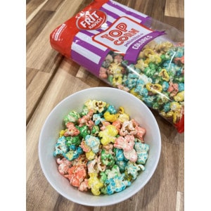 Pop-corn colorés et sucrés sans gluten Frit Ravich ouvert