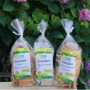 Sachets de crackers au poivre sésame bio sans gluten Biorevola