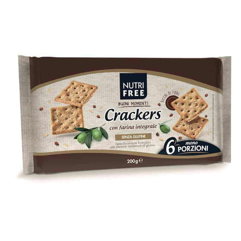 Paquet de 6 crackers sans gluten à la farine complète Nutri free