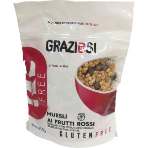 Sachet de muesli sans gluten aux fruits rouges - Graziosi