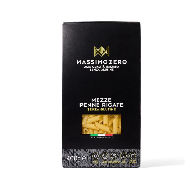 Paquet de pâtes mezze penne rigate maïs et riz sans gluten - Massimozero