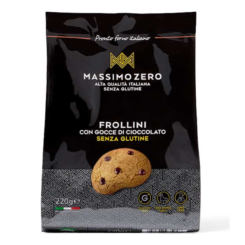 Sachet de biscuits Frollini avec pépites chocolat sans gluten - Massimozero