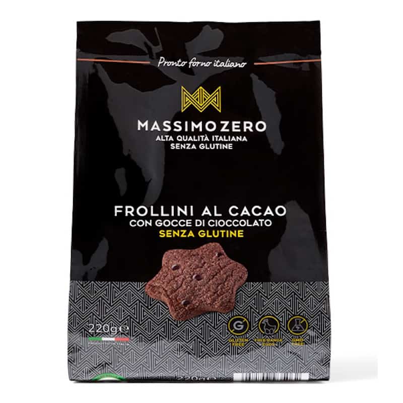 Sachet de biscuits au cacao et pépites de chocolat sans gluten Massimozero