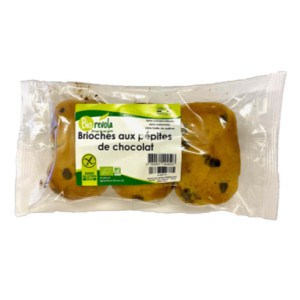 Sachet de 3 brioches aux pépites de chocolat sans gluten - Glutabye