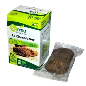 Paquet de 3 gâteaux Le Chocolatiers bio et sans gluten au chocolat Biorévola