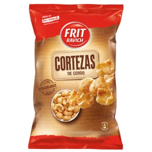 Sachet de couennes de porc frites sans gluten Cortezas Frit Ravich