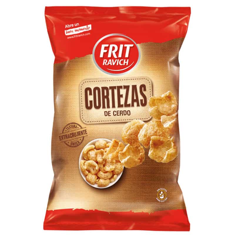 Sachet de couennes de porc frites sans gluten Cortezas Frit Ravich