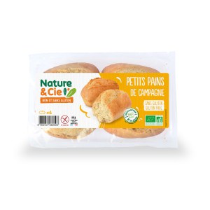 Paquet de 4 Petits pains de campagne sans gluten - Nature et Cie