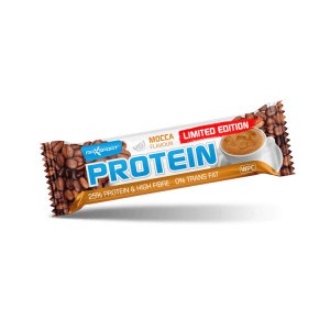 Barre Maxsport Protein sans gluten goût café avec 26% de protéines