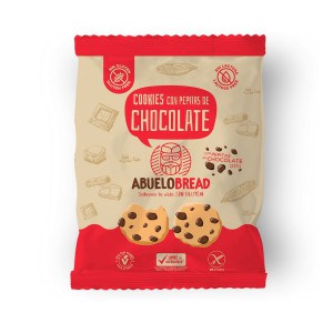 Sachet de cookies aux pépites de chocolat sans gluten et vegan - Abuelobread