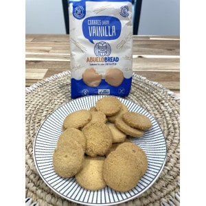 dégustation Sachet de cookies saveur vanille sans gluten et végan - AbueloBread