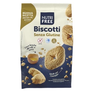 sachet de Biscuits secs et croquants sans gluten de chez Nutrifree