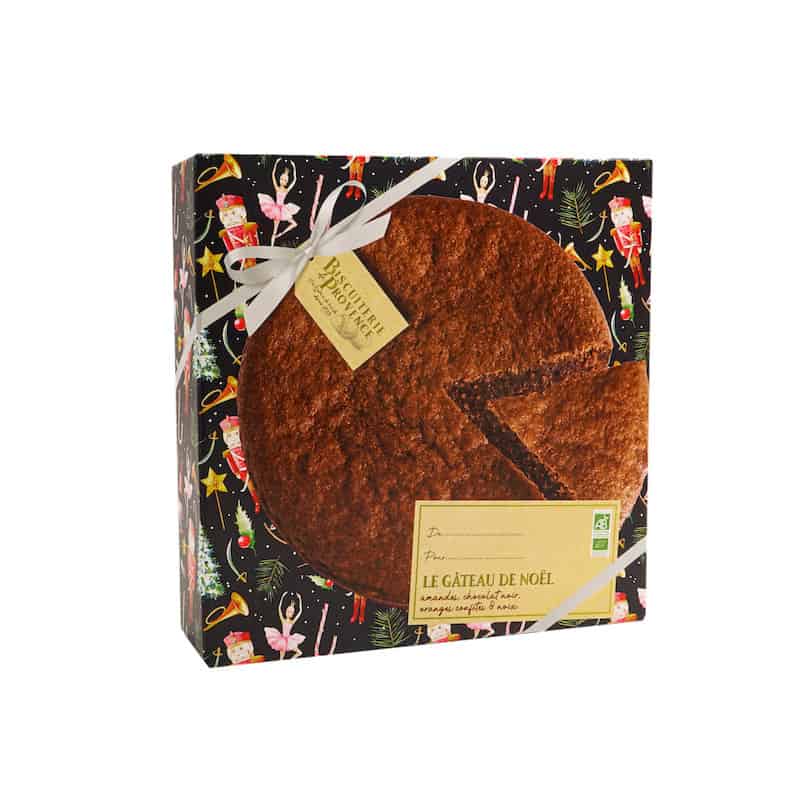 Emballage Gâteau de Noël aux amandes bio et sans gluten - La Biscuiterie de Provence