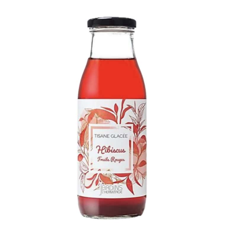 Bouteille de Tisane glacée hibiscus fruits rouges sans gluten - Jardins de l'Hermitage