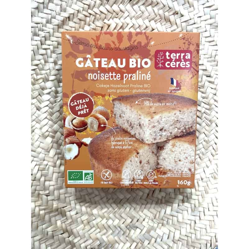 Gâteau bio à la noisette Praliné sans gluten - Terra Ceres