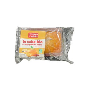 Sachet cake bio à l’orange aux pépites de chocolat, sans gluten