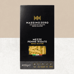 Paquet de pâtes mezze penne rigate au maïs et au riz sans gluten - Massimo zero