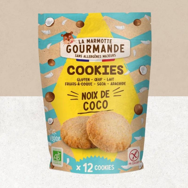 Sachet de cookies sans gluten à la noix de coco - La Marmotte Gourmande
