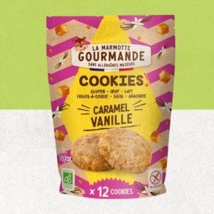 Sachet de cookies sans gluten caramel vanille - La Marmotte Gourmande