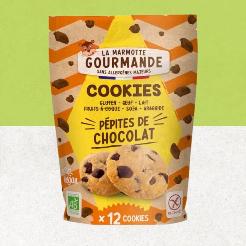 Sachet de cookies sans gluten aux pépites de chocolat - La Marmotte Gourmande