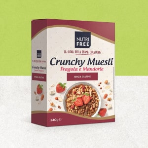 Paquet de Muesli sans gluten croquant aux fraises et amandes - Nutri free