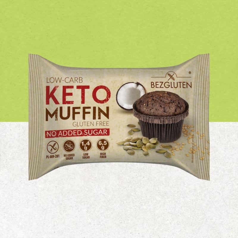 Sachet individuel de muffin keto sans gluten - Bezgluten