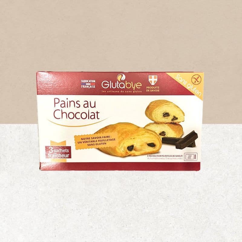 Paquet de 3 pains au chocolat sans gluten - Glutabye - Biorevola