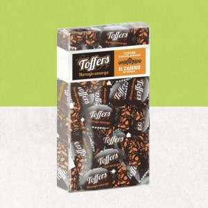 Petit lingot de bonbons toffers au caramel chocolat orange amère sans gluten El Caserio