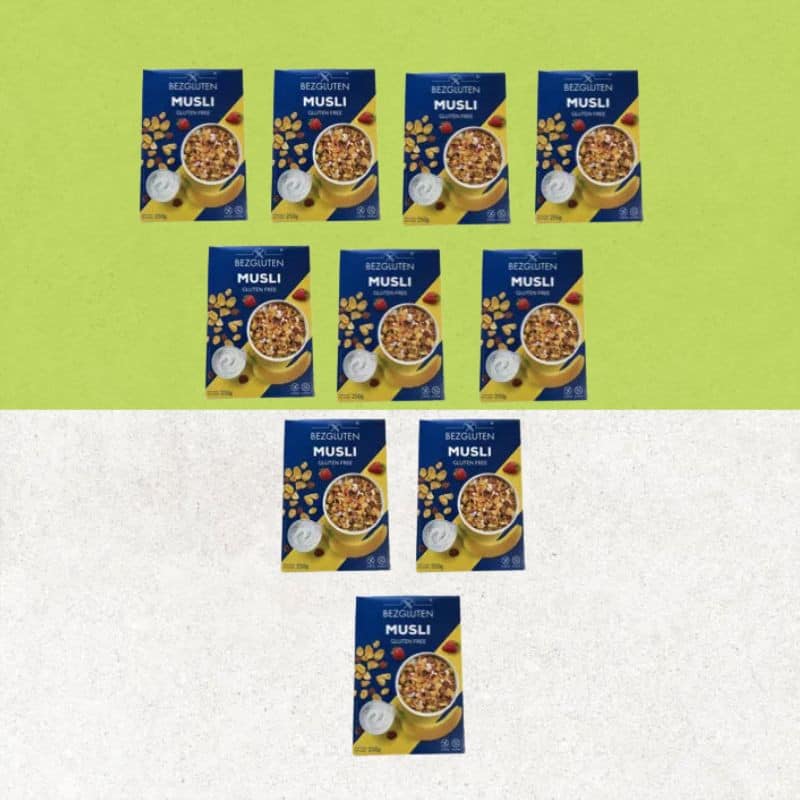 Lot de 10 sachets Muesli sans gluten Bezgluten