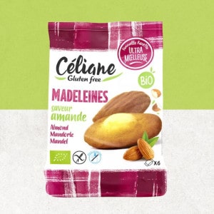 sachet de madeleines saveur amande sans gluten et bio - Céliane