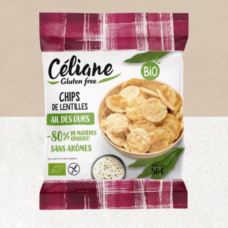 Sachet de chips à l'ail des ours sans gluten - Céliane