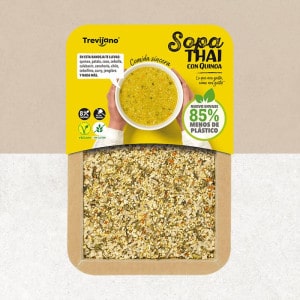 Barquette de Soupe thai déshydratée sans gluten - Trevijano