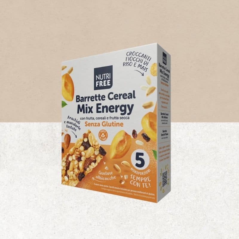 Paquet de 5 barres de céréales sans gluten mix de fruit - Nutri free