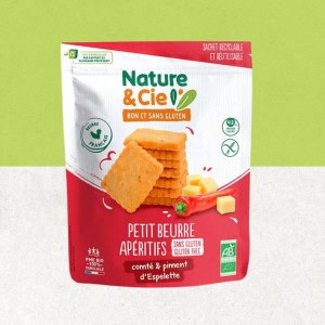 Sachet de petit beurre au comté et piment d'espelette sans gluten - Nature et Cie