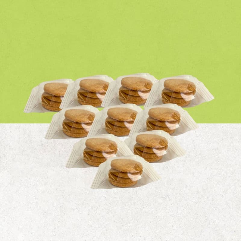 Lot de 10 sablés ronds au caramel sans gluten - Nature et Cie